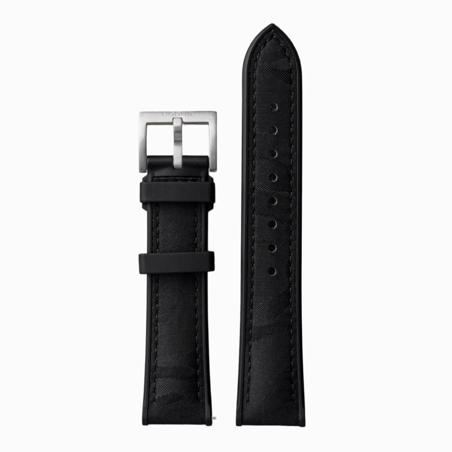 Black DPM Hybrid TecTuff® Rubber Strap - 20mm — Nodus Watches